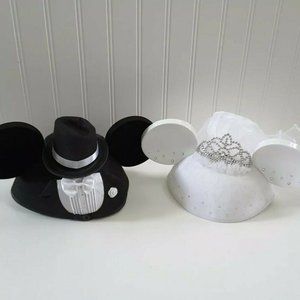 Disney Parks Bride Groom Mickey Ear Hat